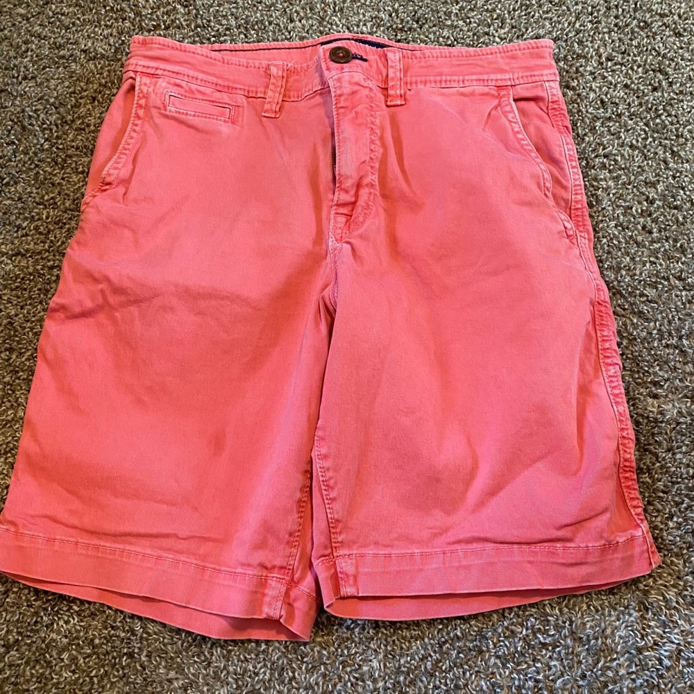 American Eagle Classic Shorts Mens 30 Coral Pink Excellent‎ Active Flex Twill
